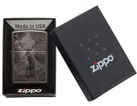 Зажигалка Zippo Deer Design 49059 black ice