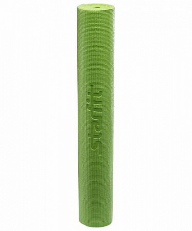 Гимнастический коврик для йоги, фитнеса Starfit FM-101 PVC green (173x61x0,8)