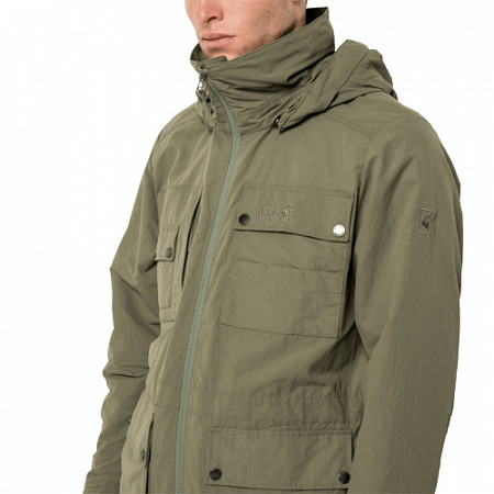 Ветрозащитная летняя куртка мужская Jack Wolfskin Lakeside Safari Jacket M khaki