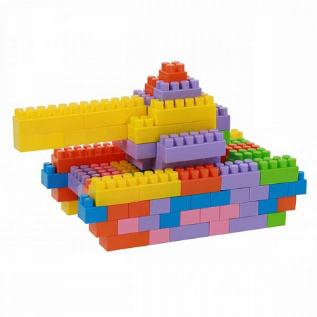 Конструктор Полесье Строитель 174 элемента в контейнере 50557