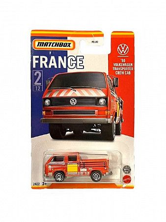Машинка Matchbox France '90 Volkswagen Transporter Crew Cab 2/12 (HBL02 HFH69) коллекция 2022