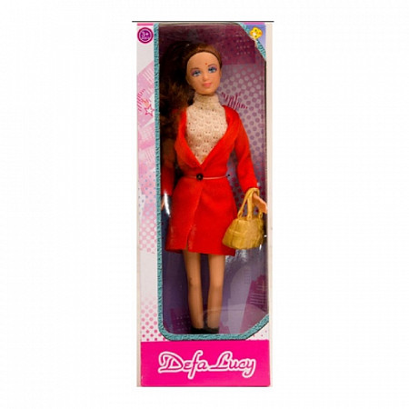 Кукла Defa Lucy Модница с сумочкой 8365 red/beige