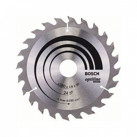 Диск пильный по дереву Bosch 18x3 см 24 зуба 2608640608