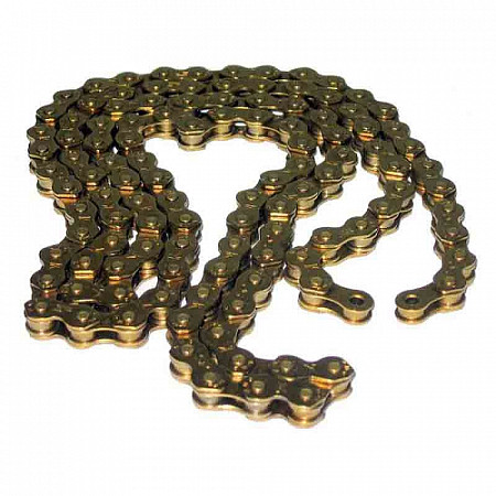 На картинке изображен Цепь KMC к710 1 скорость 1/2"x1/8"x92 gold ZTB12334 Цепь KMC к710 1 скорость 1/2"x1/8"x92 gold ZTB12334