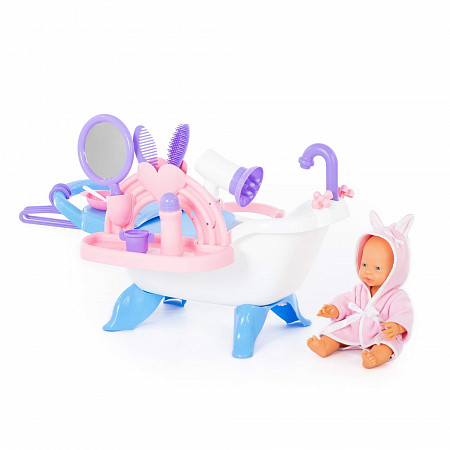 Набор для купания кукол Полесье с аксессуарами и пупсом 83432