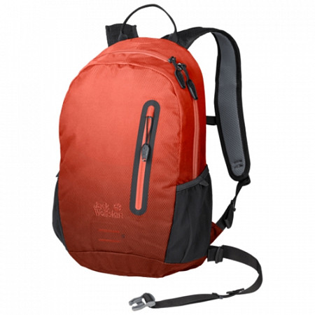 На картинке изображен Спортивный рюкзак Jack Wolfskin Halo 12 Pack aurora orange 2007761-8024 Спортивный рюкзак Jack Wolfskin Halo 12 Pack aurora orange 2007761-8024
