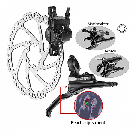 Тормоз дисковый гидравлический передний Tektro HD-M500 левая ручка ZTB18261