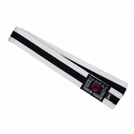 На картинке изображен Пояс Budo-Nord white/black Пояс Budo-Nord white/black