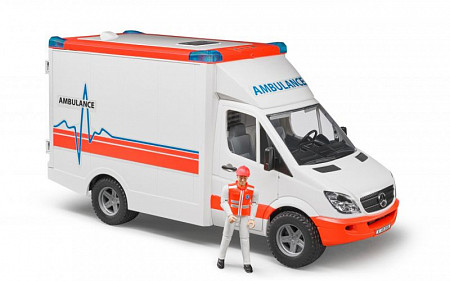 Машинка Bruder Cкорая помощь Mercedes Sprinter с водителем (02536)