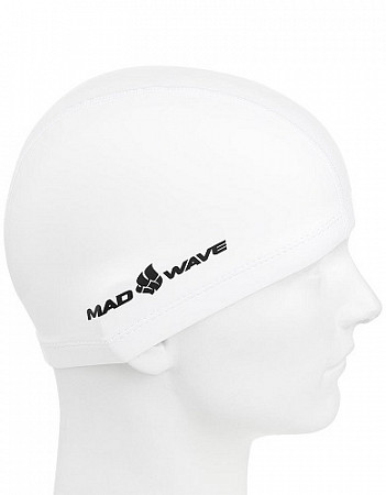 Шапочка для бассейна (плавания) взрослая Mad Wave PUT Coated white