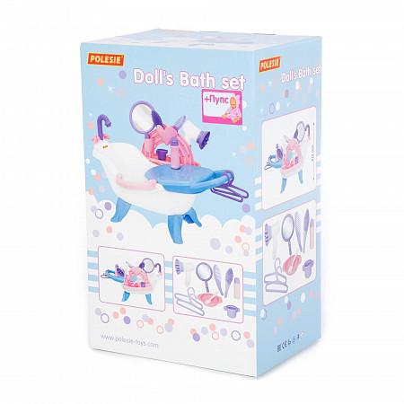 Набор для купания кукол Полесье с аксессуарами и пупсом 83432