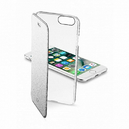 Чехол Cellularline Clbook Case Trasp для IPhone 7 CLEARBOOKIPH747S silver