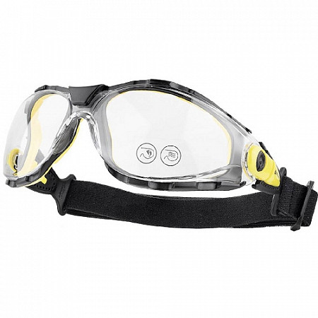 На картинке изображен Очки защитные Delta Plus Pacaya Clear Strap PACAYSTIN Очки защитные Delta Plus Pacaya Clear Strap PACAYSTIN