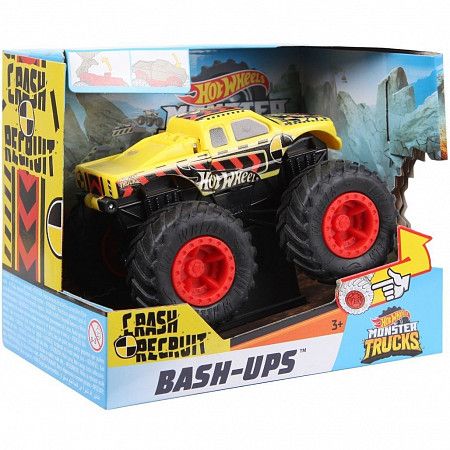 Машинка Hot Wheels Монстр Трак Bash-Ups Crash Recruit (GCF94 GDR87)