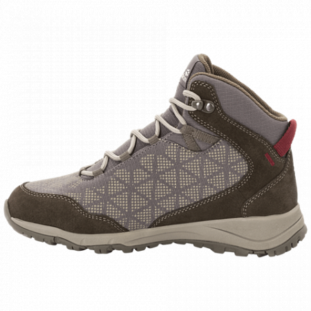 На картинке изображен Ботинки женские Jack Wolfskin Activate Xt Texapore Mid W clay / burgundy Ботинки женские Jack Wolfskin Activate Xt Texapore Mid W clay / burgundy