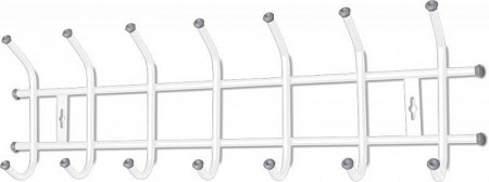 На картинке изображен Вешалка для одежды Nika настенная белая ВНТ7 Вешалка для одежды Nika настенная белая ВНТ7