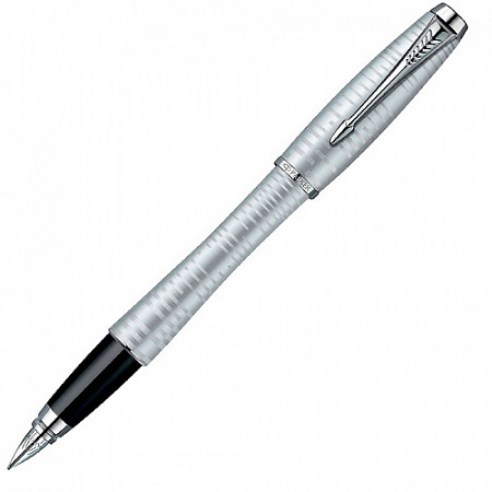 На картинке изображен Перо Parker Urban Premium Silver Blue 1906868 Перо Parker Urban Premium Silver Blue 1906868