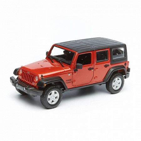 На картинке изображен Машинка Maisto 1:24 Jeep Wrangler (31268) met orange Машинка Maisto 1:24 Jeep Wrangler (31268) met orange