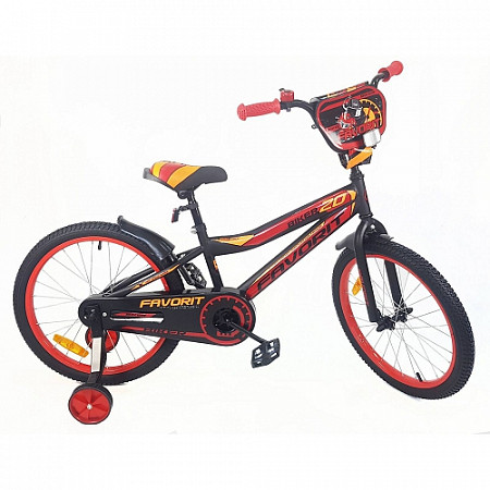 Велосипед Favorit Biker 20" (2019) Black/Red BIK-20RD