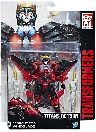 Трансформер Transformers Дженерэйшнс Титаны Дэлюкс Scorchfire & Windblade (B7762)