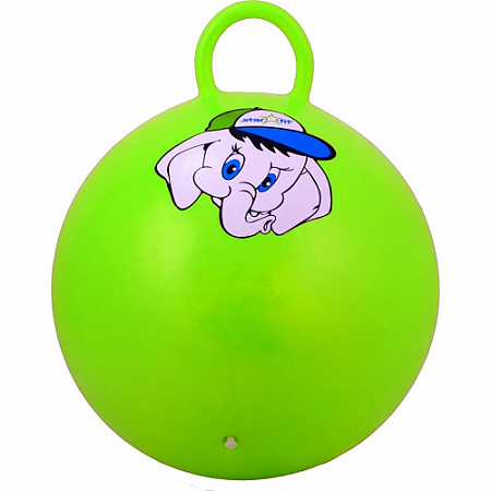 Мяч-попрыгун, для фитнеса (фитбол) Starfit Слоненок с ручкой GB-401 45 см green