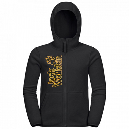 На картинке изображен Джемпер детский Jack Wolfskin Stony Peak Jacket Kids black Джемпер детский Jack Wolfskin Stony Peak Jacket Kids black