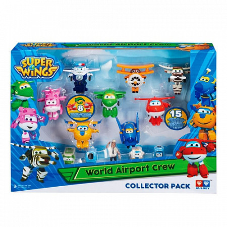 Игровой набор Super Wings «Команда Аэропорта» 8 мини-трансформеров и 7 фигурок YW710640