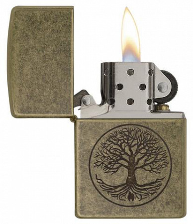 Зажигалка Zippo Tree of Life Antique Brass 29149