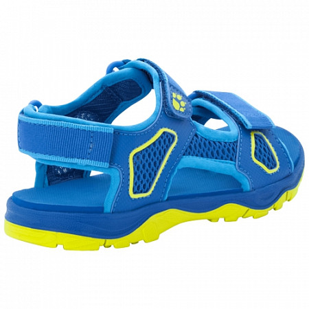 На картинке изображен Сандалии детские Jack Wolfskin Taraco Beach Sandal K blue / lime Сандалии детские Jack Wolfskin Taraco Beach Sandal K blue / lime