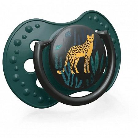 Пустышка силиконовая 6-18 мес. симметричной формы, динамическая LOVI Jungle Vibes (22/903boy) 2 шт.