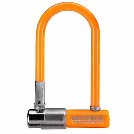 На картинке изображен Велозамок Kryptonite U-locks Kryptolok Mini-7 FlexFrame-U bracket, orange 720018001577 Велозамок Kryptonite U-locks Kryptolok Mini-7 FlexFrame-U bracket, orange 720018001577