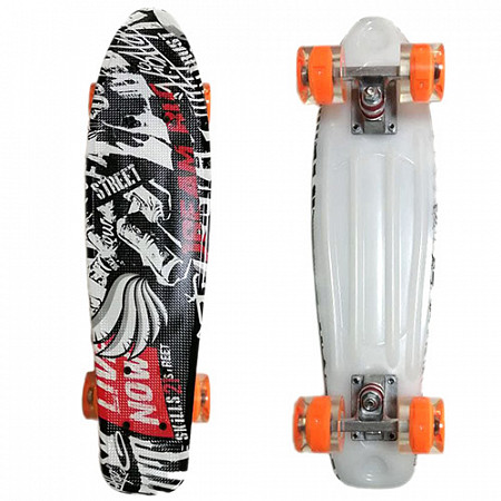 Penny board (пенни борд) Display Street Racer Orange LED