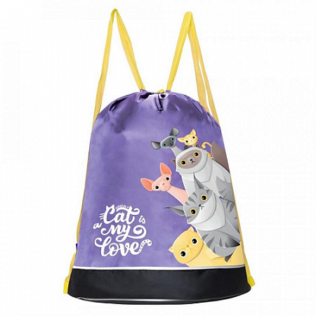 На картинке изображен Мешок для обуви GRIZZLY OM-10-7 /1 lavender Мешок для обуви GRIZZLY OM-10-7 /1 lavender