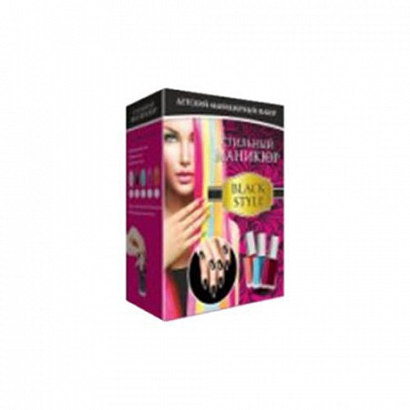 На картинке изображен Набор Стильный маникюр Каррас Black style M007 Набор Стильный маникюр Каррас Black style M007
