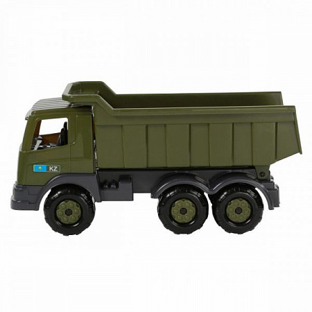 На картинке изображен Автомобиль-самосвал Полесье Престиж военный (KZ) 70074 Автомобиль-самосвал Полесье Престиж военный (KZ) 70074