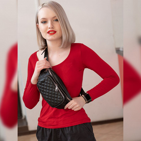 Поясная сумка женская Ors Oro OMS-0156 black