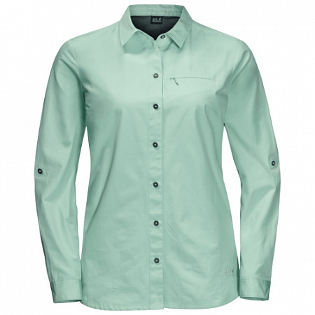 Рубашка женская Jack Wolfskin Lakeside Roll-Up Shirt W light jade