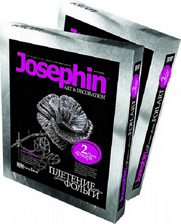 Творческий набор Josephin 74069 Плетение из фольги «Серебряная роза» 277002