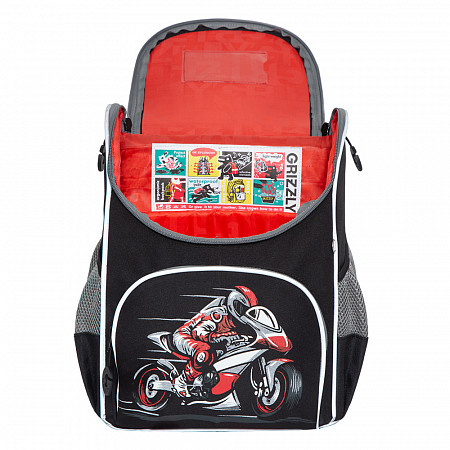 Рюкзак школьный с мешком GRIZZLY RAm-185-9 /1 black