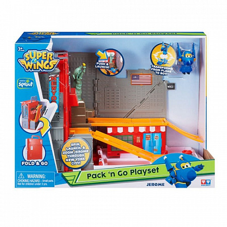 На картинке изображен Игровой набор Super Wings Джером в Нью-Йорке YW710820 Игровой набор Super Wings Джером в Нью-Йорке YW710820