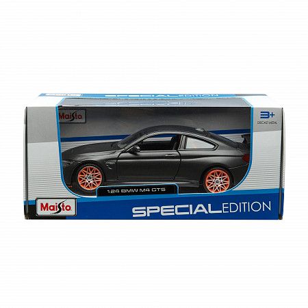 На картинке изображен Масштабная модель автомобиля Maisto 1:24 БМВ M4 GTS (31246) grey Масштабная модель автомобиля Maisto 1:24 БМВ M4 GTS (31246) grey