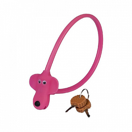 Велозамок тросовый Kellys Kls Kiddy 8х450 pink