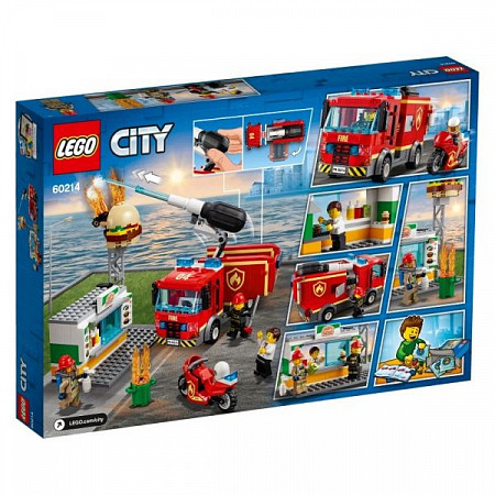 Конструктор LEGO City Пожар в бургер-кафе 60214