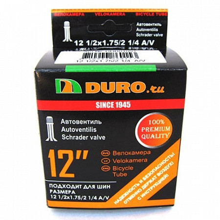 Велокамера Duro 12" 12х1.75 A/V DHB01001