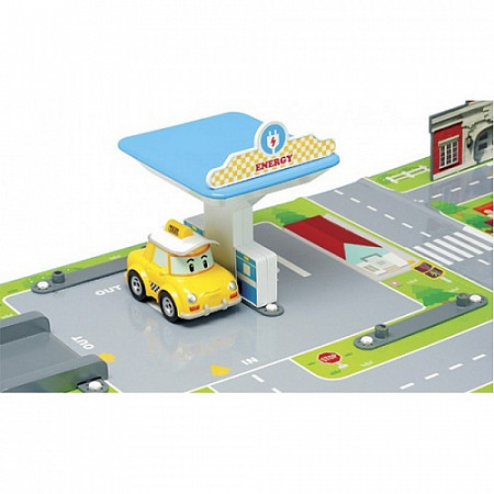 Игрушка Robocar Poli Набор «Город» почта с мостом (1 металлическая машинка в комплекте) 83248