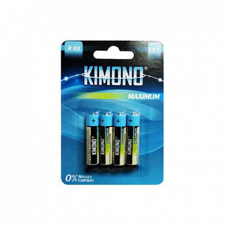 Батарейка Kimono R03/BL4 ААА (Micro) 1,5В R03/BL4