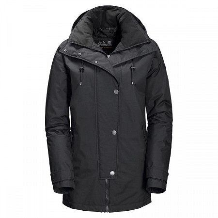 На картинке изображен Куртка женская Jack Wolfskin Toronto Bay Black Куртка женская Jack Wolfskin Toronto Bay Black