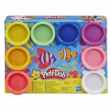 На картинке изображен Набор для лепки Play-Doh 8 цветов (E5044) Набор для лепки Play-Doh 8 цветов (E5044)