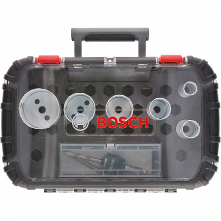 На картинке изображен Набор коронок биметаллических Bosch Progressor для электрика 9 шт 2608594188 Набор коронок биметаллических Bosch Progressor для электрика 9 шт 2608594188