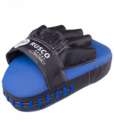 Лапы боксерские изогнутые Rusco пара blue